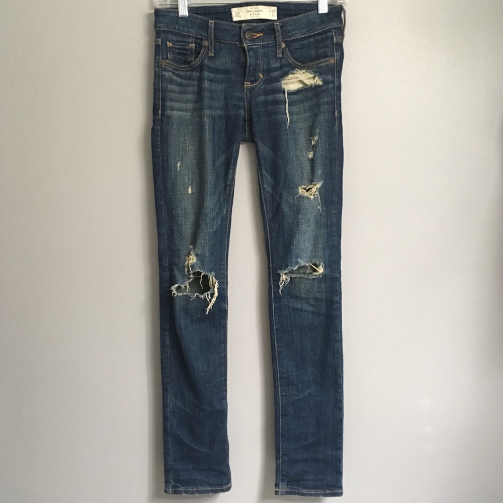 Abercrombie & Fitch A&F Skinny Distressed Jeans